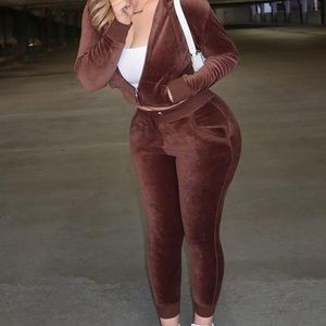 Velour tracksuit